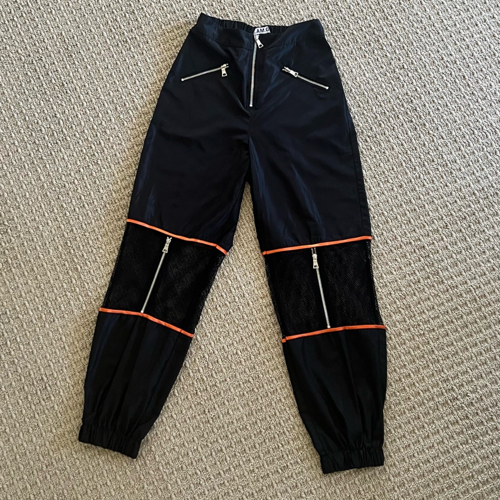 I AM GIA BLACK MESH PANTS SIZE M